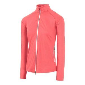 Island Green Womens/Ladies Embossed Full Zip Jacket / Coral Pink